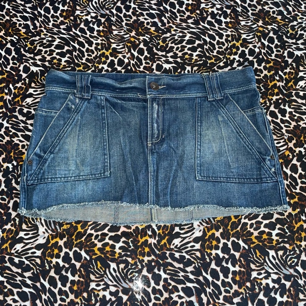 Mossimo Supply Co. Low Rise Denim Mini Skirt